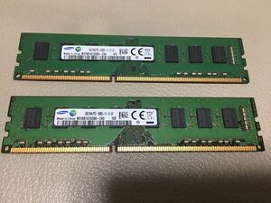 SAMSUNG 16GB (8GBx2枚) DDR3 2Rx8 PC3-12800U メモリー 動作確認済み
