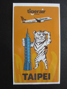 タイガーエア台湾■臺灣虎航■Tigerair■就航地ステッカー■TAIPEI■台北■エアライン発行ステッカー