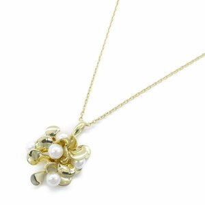 ミキモト パール 5mm ネックレス ブランドオフ MIKIMOTO K18（イエローゴールド） ネックレス K18 中古 レディース