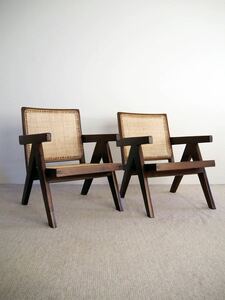 【ギャラリー証明書付】 1955年 Pierre jeanneret Easy armchair ジャンヌレ イージーチェア ペリアン プルーヴェ Cassina コルビジェ