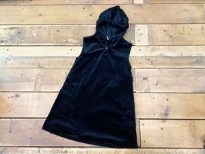 ☆agnes b. ENFANT/アニエスベー アンファン ノースリーブパーカーワンピース 6ans キッズ 女の子用 ガールズ ブラック 古着 used☆