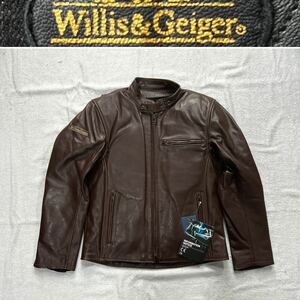 Willis&Geiger WGL-611N BROWN Mサイズ ウィリス&ガイガー 牛革1.3mm厚 ELKレザージャケット 革ジャン インナーベスト 新品 A51215-1