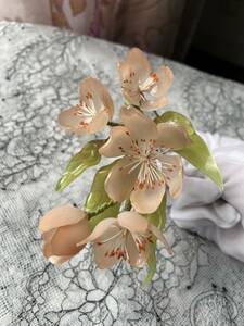 ハンドメイド ヘアアクセサリー かんざし 194 桃の花