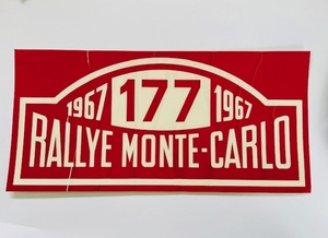 ローバーミニ No.177 モンテカルロラリーのステッカー 1967 RALLYE MONTE CARLO #177