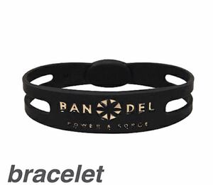 新品未使用　BANDEL ブレスレット S 16.0cm ブラックゴールド　メタリックシリーズ　磁気　美品