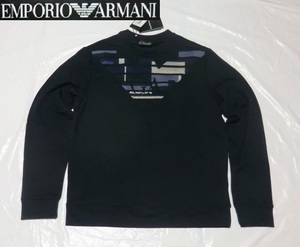 ☆新品!! EMPORIO ARMANI リッチでお洒落!!存在感抜群☆3Z1ML0ちょいワル大人の今ドキ!!格上げ☆秀逸イーグルデザインスウェット ＜M＞