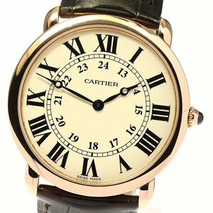 カルティエ CARTIER W6800251 ロンドルイ K18PG 手巻き メンズ 箱・保証書付き_761190