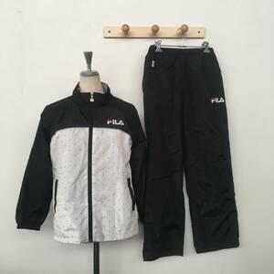 FILA 裏起毛ナイロンジャージ上下セット１４０