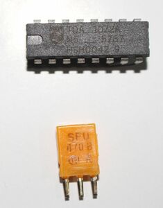 AMラジオ用IC TDA1072A ＋ セラフィル 村田 SFU470B 470kHz