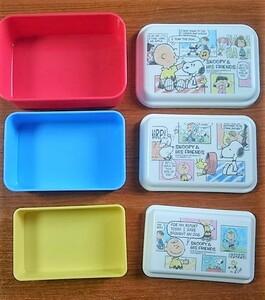 スヌーピー/SNOOPY☆お弁当箱☆3個入りランチボックス☆日本製☆ドーム型☆入子式☆