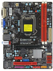 美品 BIOSTAR B75MU3B マザーボード Intel B75 LGA 1155 第2世代.第3世代 Core i7,Core i5,Core i3 MicroATX DDR3