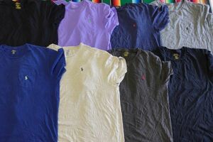 TS-RL19 ラルフ Ralph Lauren ワンポイントTシャツ 無地￥1～US古着卸大量セット業者まとめ売り