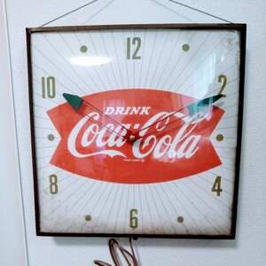 コカ・コーラビンテージ角型壁掛け時計