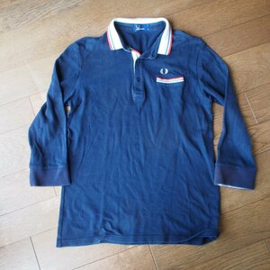 Fred Perry フレッドペリー　日本製　七分袖 ポロシャツ　JP-S