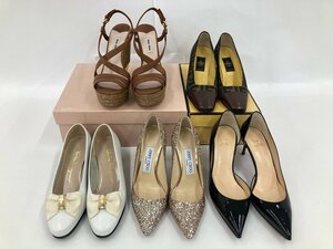 靴 5点 おまとめ レディース パンプス CHRISTIAN LOUBOUTIN/FENDI/Salvatore Ferragamo/他【CDAL3003】