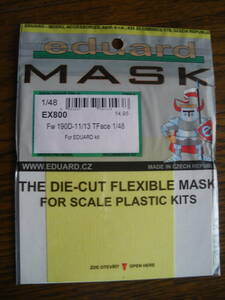 eduard MASK　EX800　Fw190D-11/13 TFACE 1/48　For EDUARD kit　1/48　フォッケウルフ Fw190D-11/13　ダイカットマスク　エデュアルド用