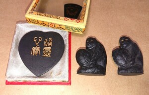 中国 古墨 ３個セット 重量8g 8g 8g 書家の愛蔵品 古玩