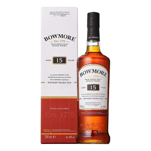 ウイスキー スコッチ アイラ シングルモルト ボウモア 15年 43度 700ml 箱入り 正規 BOWMORE