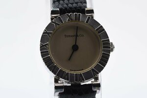 美品 箱付き ティファニー D266753 ラウンド シルバー クォーツ レディース 腕時計 Tiffany&Co.