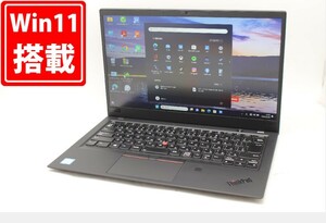 充放電回数41回 688時間 中古良品 フルHD 14型 Lenovo ThinkPad X1 Carbon Windows11 八世代 i5-8250U 8GB NVMe 256GB-SSD 無線 管:1505m