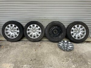 ★NISSAN　スタッドレスタイヤ4本セット　２０１２年３９週目製造　装着車種不明　100ピッチ　195/65R5