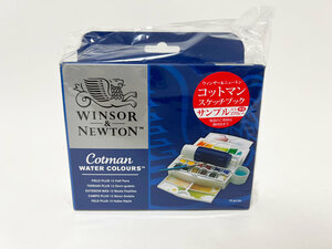 WINSOR&NEWTON ウィンザー&ニュートン Cotman WATER COLOURS コットマン・ハーフパン 12色フィールドPLUSセット 水彩絵具 新品