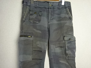 ☆POLO JEANS☆7ポケット☆カモフラージュ柄☆ブーツカット☆ＵＳＥＤ美品♪サイズ？