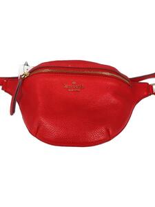 kate spade new york◆ウエストバッグ/レザー/RED/WKRU5943