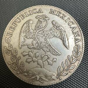 古錢　メキシコ　1881年 大型コイン　H17 大型銀貨 貿易銀 重さ25.9g