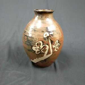 ●美品●壺 花入 花瓶 花器 置物 インテリア 陶器 アンティーク レトロ S