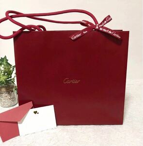 カルティエ 「 Cartier 」ショッパー（2429）正規品 付属品 ショップ袋 紙袋 ブランド紙袋 25.5×22.5×9cm 財布箱サイズ 手提げ袋
