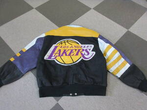 90s JEFF HAMILTON NBA LAKERS スタジャン M ジェフハミルトン ヴィンテージ レイカーズ ジャケット ブルゾン アウター J.H.Design Arrow