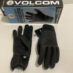 2023 新品 正規品 VOLCOM サーフィン グローブ S 3mm FIVE FINGER GLOVE BLACK ボルコム ファイブ フィンガー 5本指 ブラック A9932203