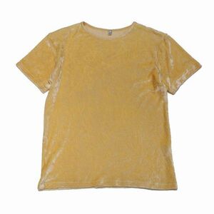 BASERANGE ベースレンジ 22SS OMO TEE ベロア Tシャツ M イエロー