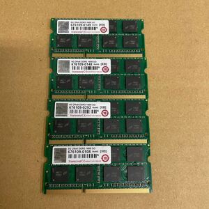 ウ40 Transcend ノートPCメモリ 8GB 2Rx8 DDR3-1600 4枚