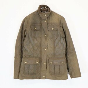 Barbour バブアー キルティング オイルドジャケット イギリス ブラウン ( レディース 14 ) N3808 1円スタート