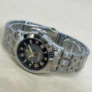 【B-5】1円 新品 J.HARRISON / ジョン・ハリソン 腕時計 天然ダイヤモンド4石 ソーラー電波時計 カットガラス レディース 腕時計 