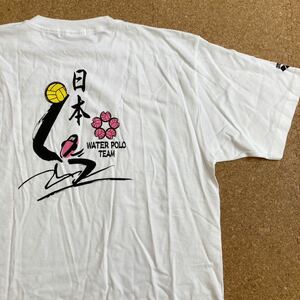 【未使用】【レア】水球　arena アリーナ WATER POLO TEAM ビックサイズ メンズ　白　Tシャツ プール