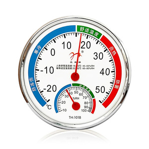 温度計湿度計 壁掛け・スタンド両用 針式 電池不要 バイメタル式温度計湿度計 微調整可能 熱中症対策 GWMCTH101B