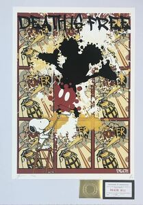 DEATH NYC アートポスター 世界限定100枚 スヌーピー SNOOPY バンクシー ディズニー ミッキーマウス ロイリキテンスタイン 現代アート 