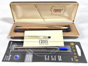 【超美品】 CROSS クロス 旧ロゴ クラシックセンチュリー 14金張り ボールペン ヴィンテージ 青純正リフィル付
