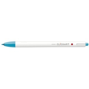 【新品】（まとめ） ゼブラ ノック式水性カラーペン クリッカート ライトブルー 0.6mm 【×50セット】