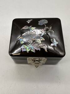 Y04059 韓国 螺鈿細工 小物入れ 宝石箱 アクセサリーケース 伝統工芸 