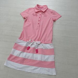 Lecoq golf ルコックゴルフ レディース ゴルフウェア 半袖ワンピース ピンク サイズM 美品