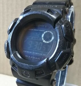 電池新品 CASIO G-SHOCK GW-9100MB 電波 ソーラー デジタル 腕時計 ブラック 反転液晶 ガルフマン