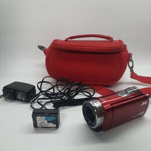 jvc ビデオカメラ　2013年製　純正バッテリー有　バッグ有　FULLHD SDXC対応　純正充電器あり　サイズ60で発送