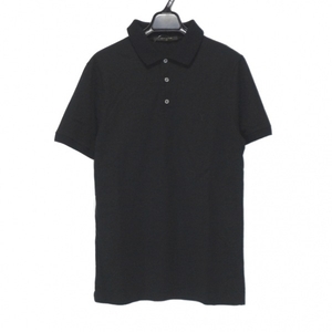 ルイヴィトン LOUIS VUITTON 半袖ポロシャツ サイズS 黒 メンズ ロゴ刺繍 トップス
