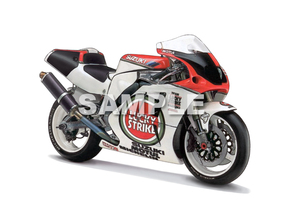 即決送料無料　スズキGSX-R750RKラッキーストライク8耐 バイクグラフィック額付きインテリア雑貨　1992 水冷 GSXR