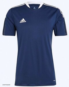 adidas アディダス トレーニング シャツ Tシャツ ポリエステル TIRO (Mサイズ)紺◆送料込み◆匿名配送