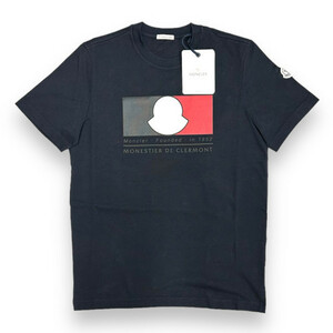 新品 XLサイズ MONCLER トリコ ロゴ プリント Tシャツ ネイビー ブルー モンクレール